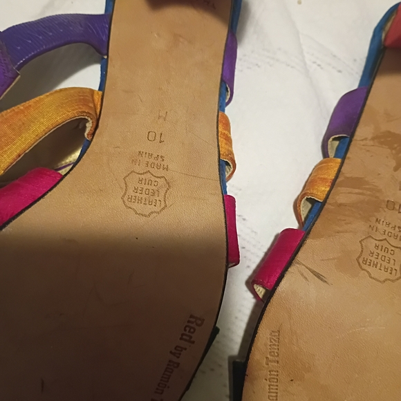 Ramon Tenza Multicolor Strappy Heels - Picture 4 of 4